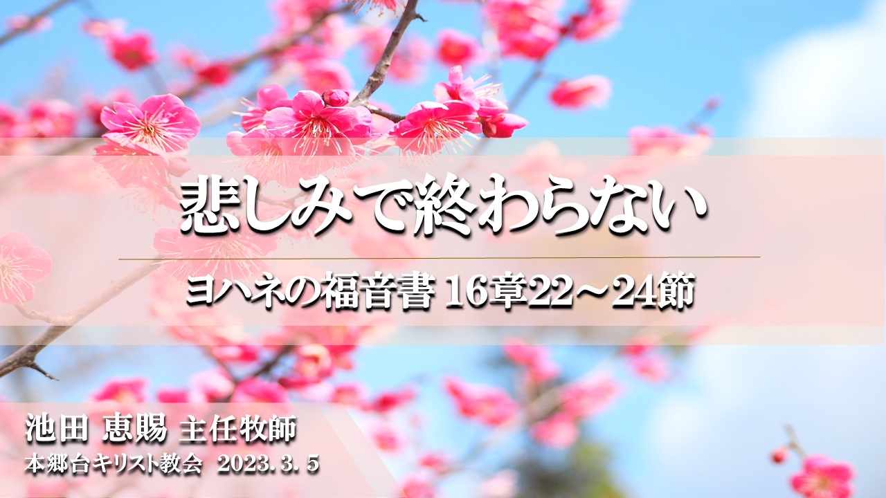 2023年3月5日 悲しみで終わらない