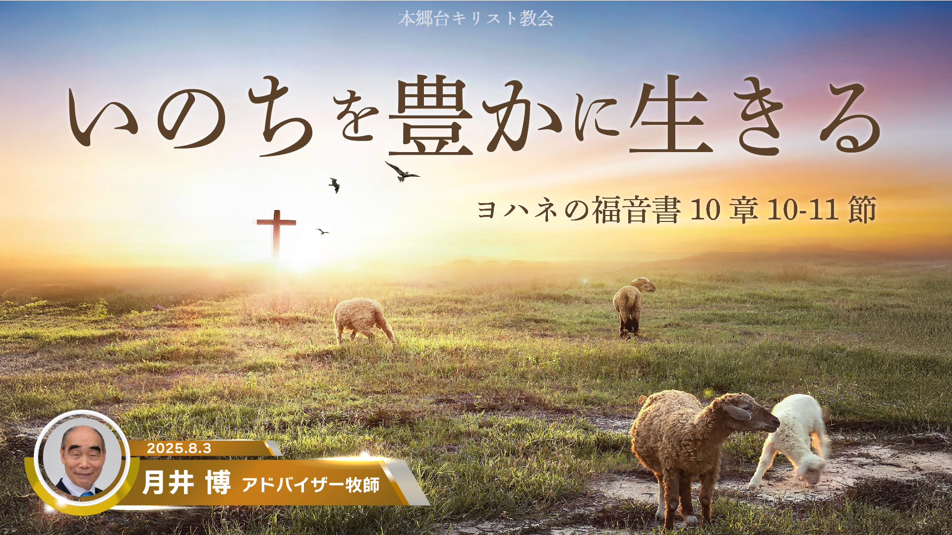 2025年8月3日　いのちを豊かに生きる